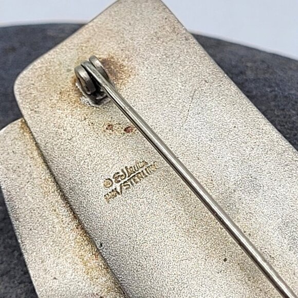 ED LEVIN 14K GOLD STERLING SILVER STUDIO ARTISAN MODERNIST SCULPTURE BROOCH PIN - Picture 5 of 7